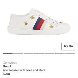 GUCCI Ace sneakers with bees and stars. Women’s Size 7. Used- great condition.